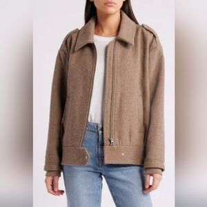 NWOT Treasure & Bond Wool-Blend Bomber Jacket - Sz L